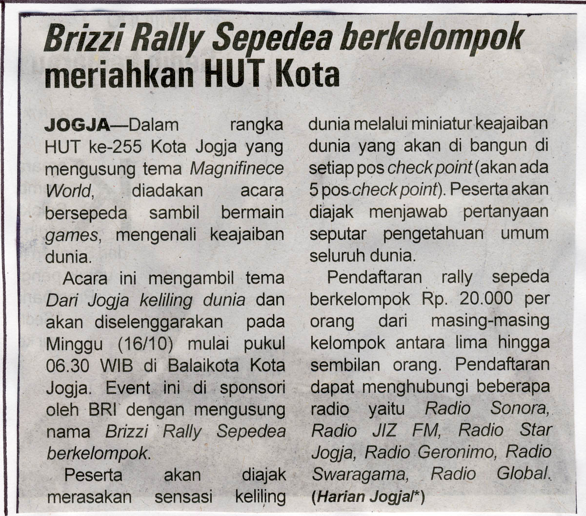Kliping jogja terbaru